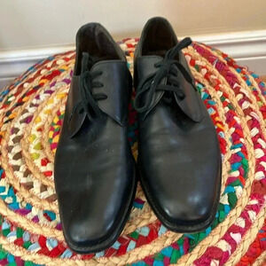 John Varvatos black leather Oxford shoes
